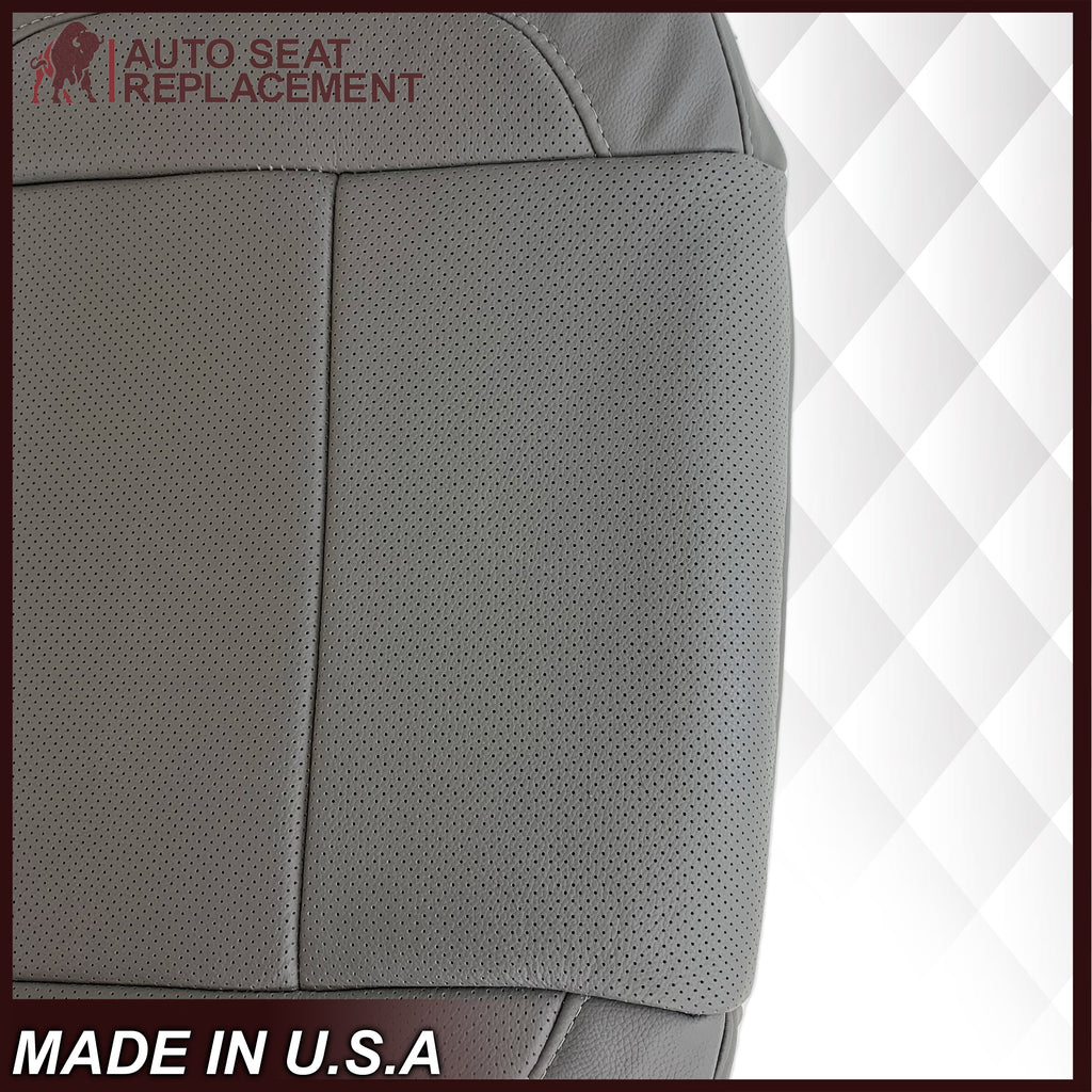 2014-2019 Chevy Silverado Tahoe Suburban & GMC Yukon PERFORATED Leather Seat Cover Replacement in Black, Gray, or Tan
