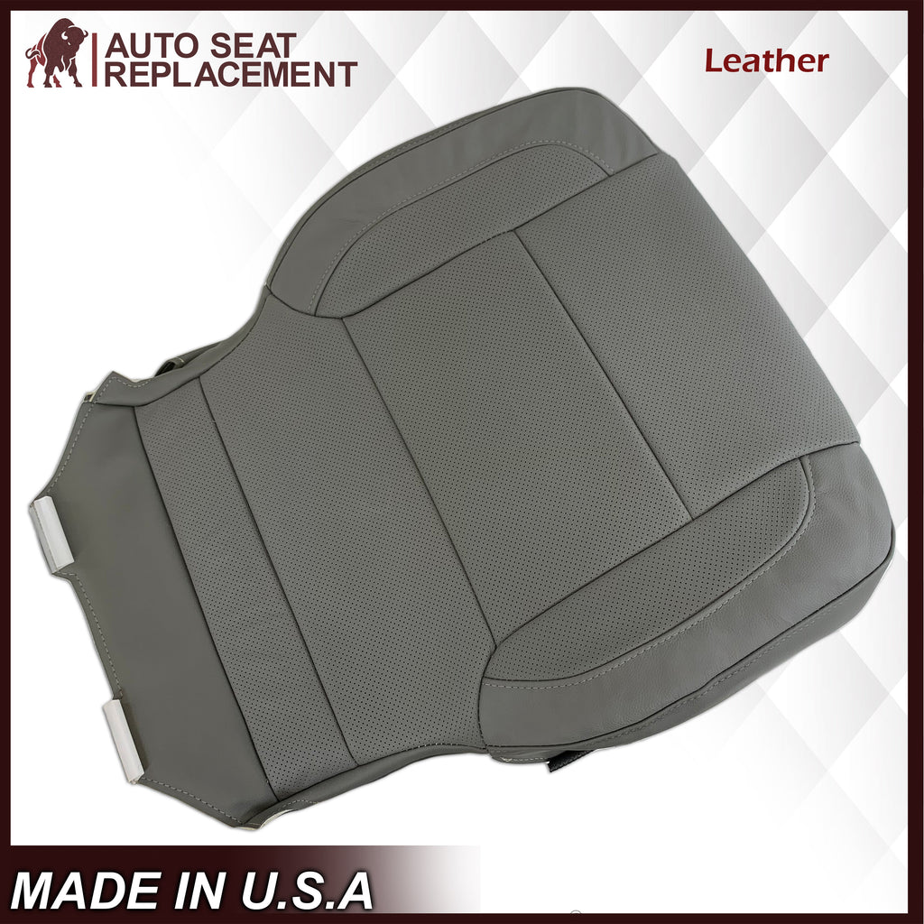 2014-2019 Chevy Silverado Tahoe Suburban & GMC Yukon PERFORATED Leather Seat Cover Replacement in Black, Gray, or Tan