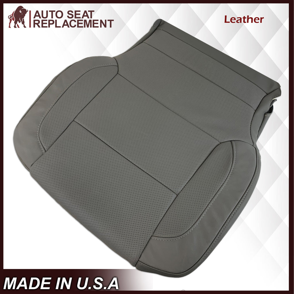 2014-2019 Chevy Silverado Tahoe Suburban & GMC Yukon PERFORATED Leather Seat Cover Replacement in Black, Gray, or Tan