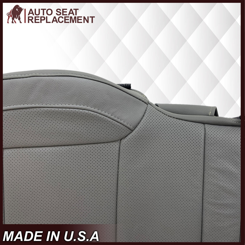 2014-2019 Chevy Silverado Tahoe Suburban & GMC Yukon PERFORATED Leather Seat Cover Replacement in Black, Gray, or Tan