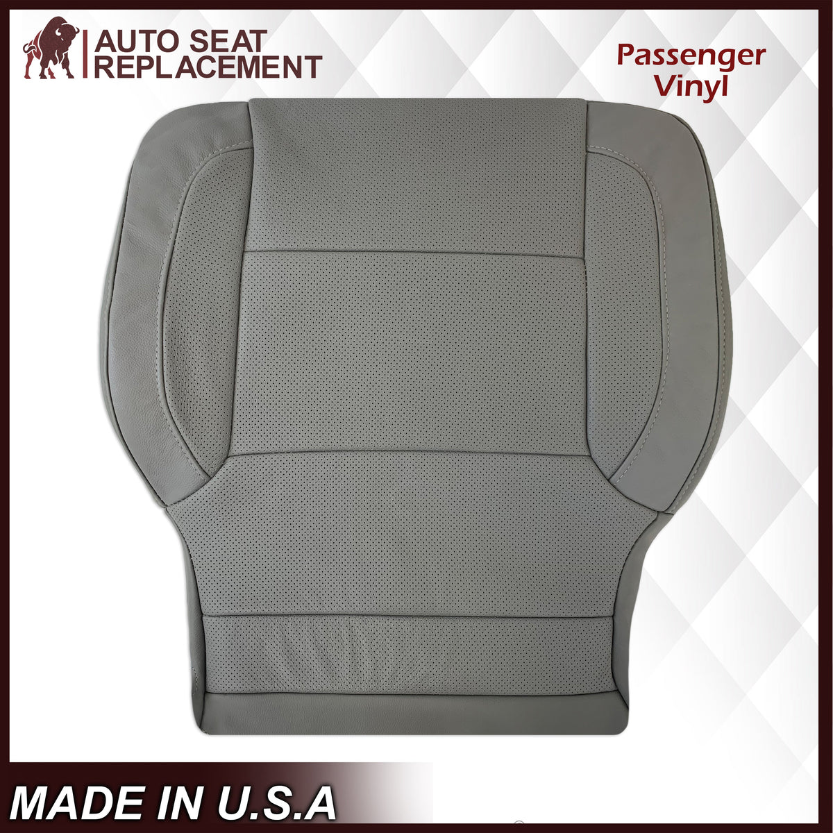 2014-2019 Chevy Silverado Tahoe Suburban & GMC Yukon PERFORATED Leather Seat Cover Replacement in Black, Gray, or Tan