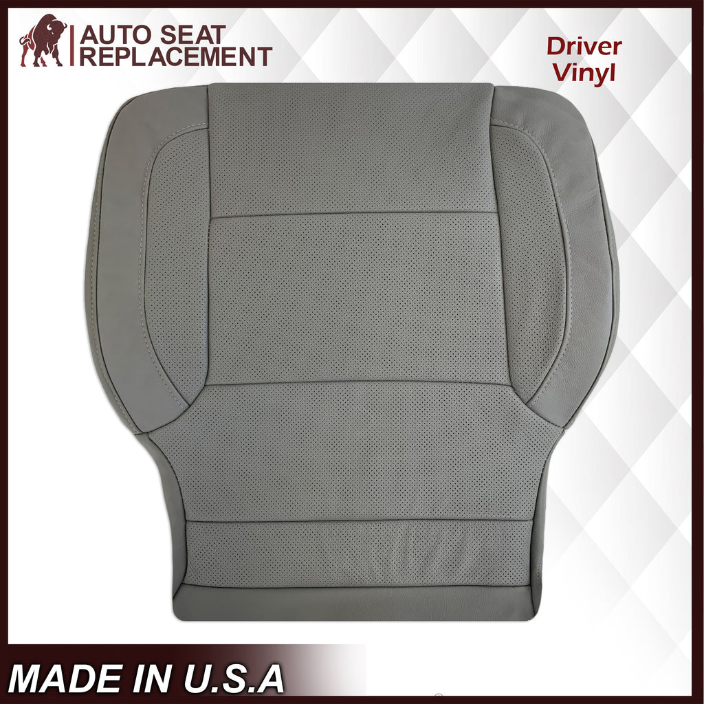 2014-2019 Chevy Silverado Tahoe Suburban & GMC Yukon PERFORATED Leather Seat Cover Replacement in Black, Gray, or Tan