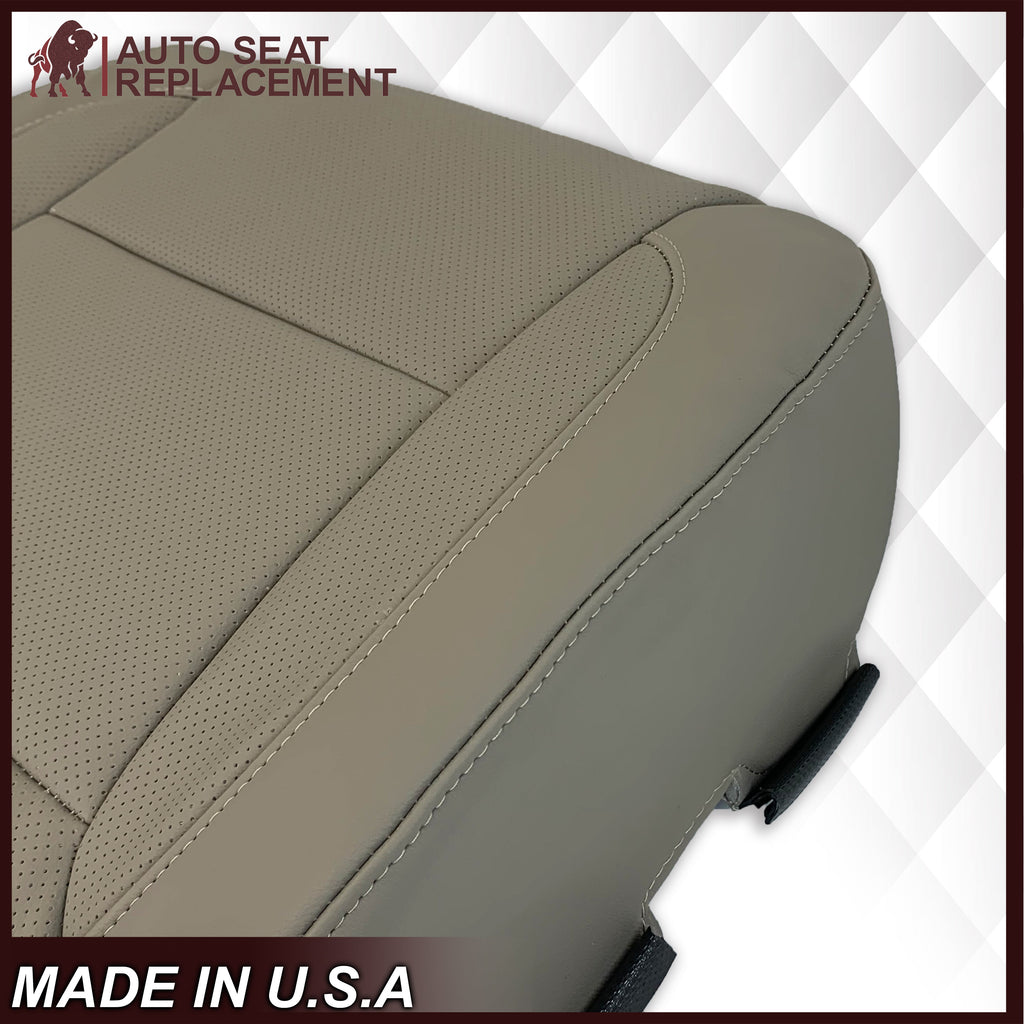 2014-2019 Chevy Silverado Tahoe Suburban & GMC Yukon PERFORATED Leather Seat Cover Replacement in Black, Gray, or Tan