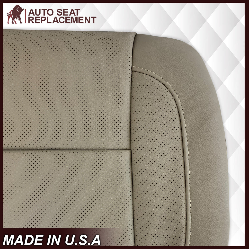 2014-2019 Chevy Silverado Tahoe Suburban & GMC Yukon PERFORATED Leather Seat Cover Replacement in Black, Gray, or Tan
