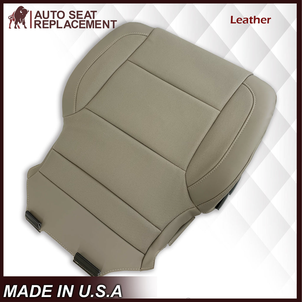 2014-2019 Chevy Silverado Tahoe Suburban & GMC Yukon PERFORATED Leather Seat Cover Replacement in Black, Gray, or Tan