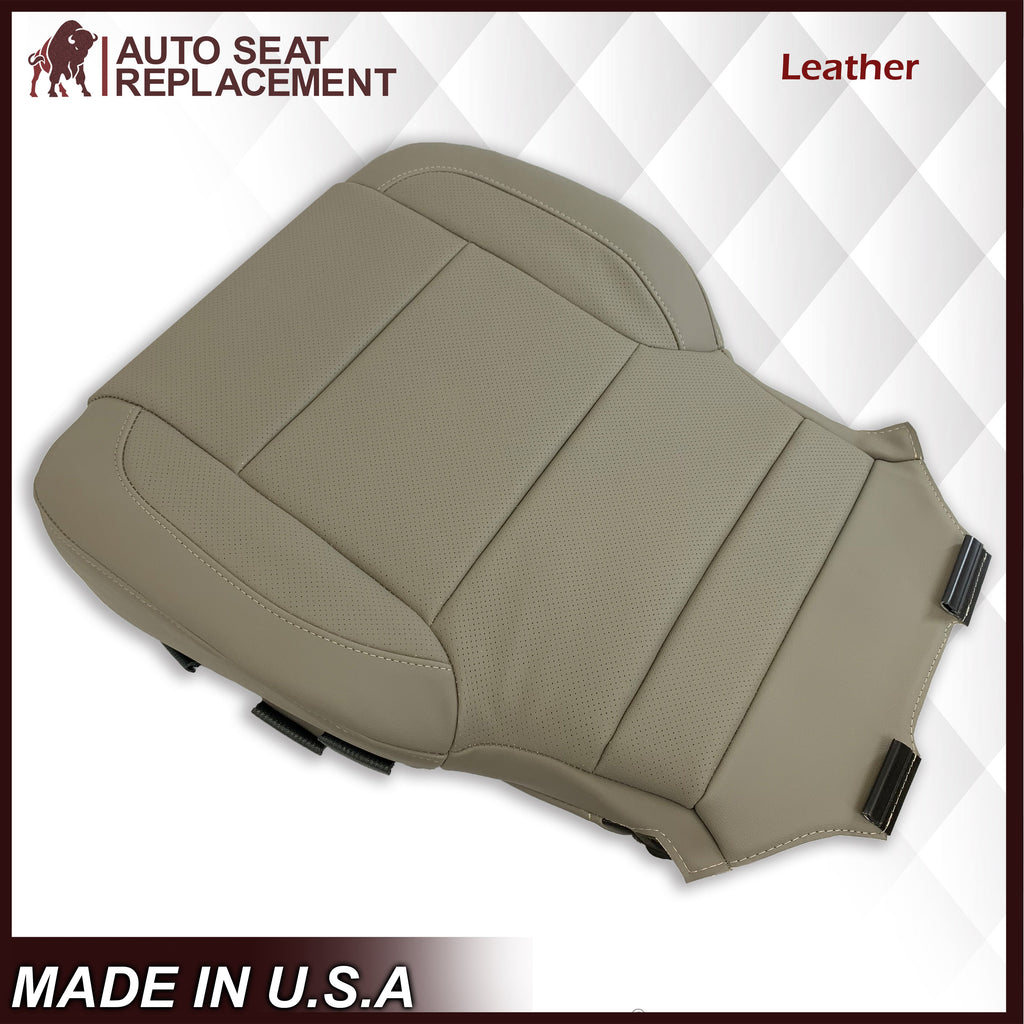 2014-2019 Chevy Silverado Tahoe Suburban & GMC Yukon PERFORATED Leather Seat Cover Replacement in Black, Gray, or Tan