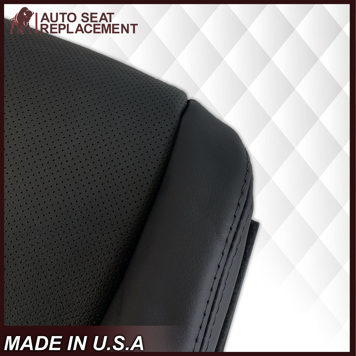 2005 - 2008 Acura TL Driver Or Passenger Seat Covers In Black: Choose Leather OR Synthetic Leather