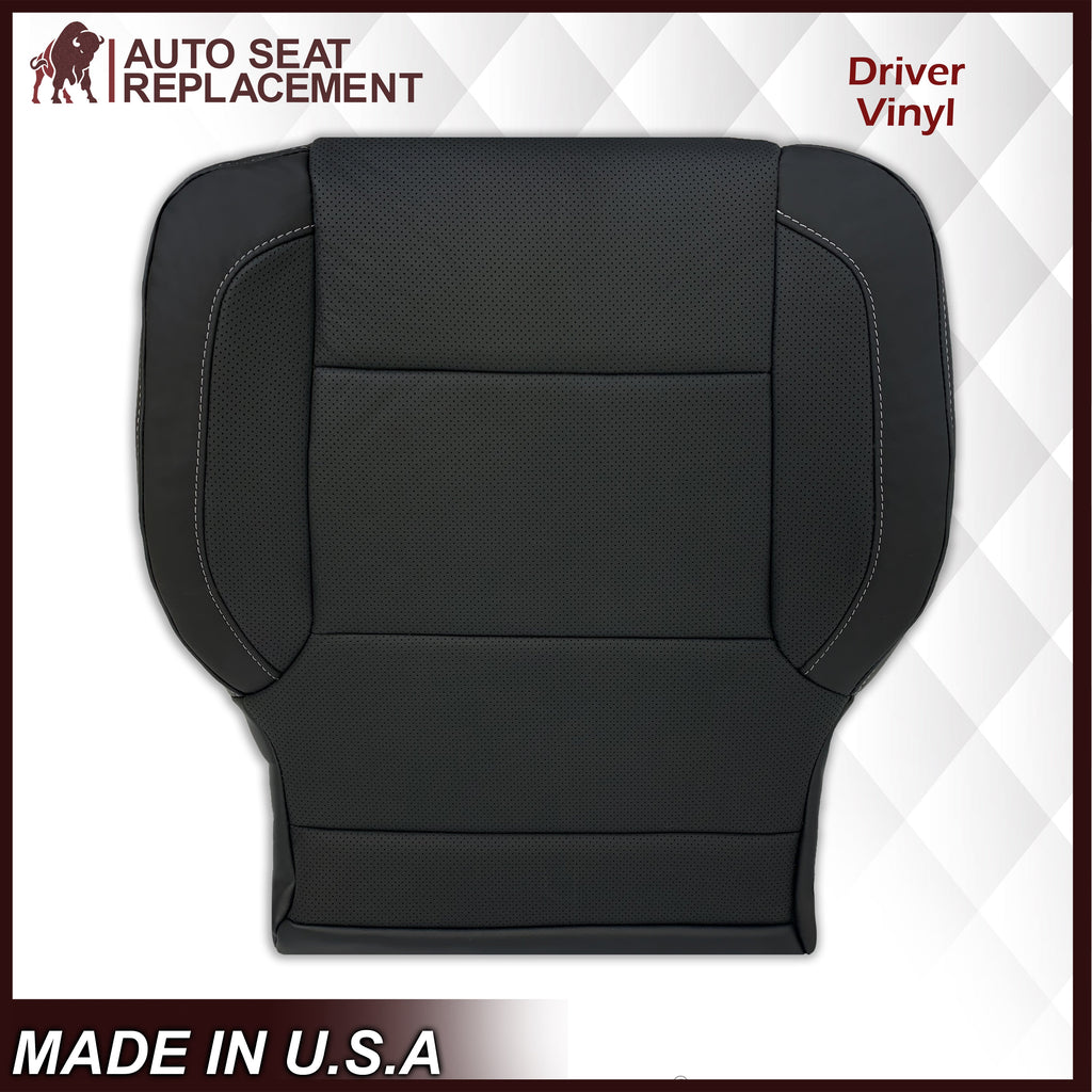 2014-2019 Chevy Silverado Tahoe Suburban & GMC Yukon PERFORATED Leather Seat Cover Replacement in Black, Gray, or Tan