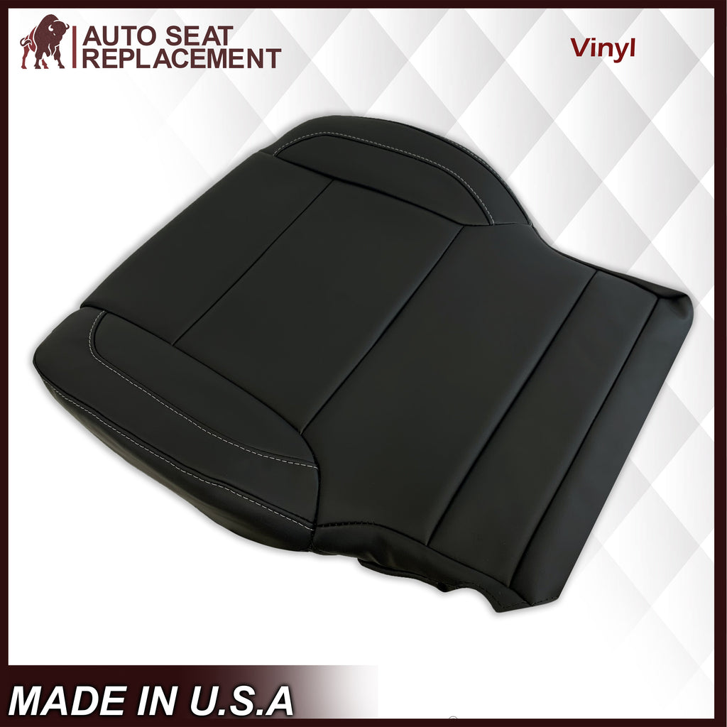 2014-2019 Chevy Silverado Tahoe Suburban & GMC Yukon Non-Perforated Leather Seat Cover Replacement in Black, Gray, or Tan