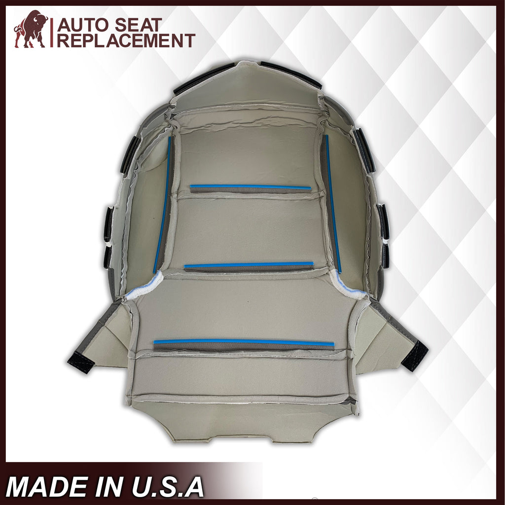 2014-2019 Chevy Silverado Tahoe Suburban & GMC Yukon Non-Perforated Leather Seat Cover Replacement in Black, Gray, or Tan