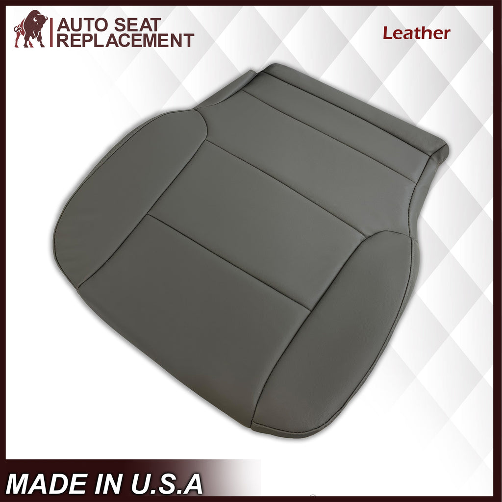 2014-2019 Chevy Silverado Tahoe Suburban & GMC Yukon Non-Perforated Leather Seat Cover Replacement in Black, Gray, or Tan
