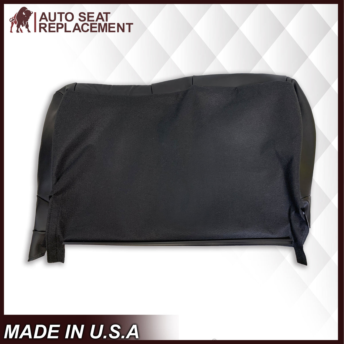 2014 2015 2016 2017 2018 2019 GMC Sierra Denali Second Row Perforated Leather Seat Cover Replacement in Black (Perforated Jet Black)