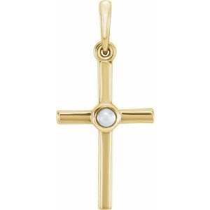 Pearl Cross Pendant