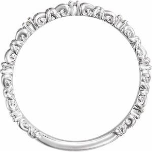 Sterling Silver .04 CTW Natural Diamond Stackable Ring