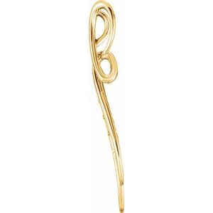 14K Yellow Gold 1/4 CTW Natural Diamond Freeform Pendant