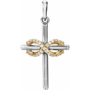 Infinity-Inspired Cross Pendant
