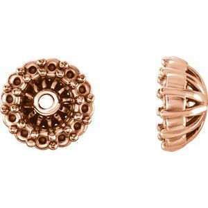 14K Rose Gold 5.1 mm ID Earring Jacket Mounting