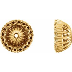14K Yellow Gold 4.6 mm ID Earring Jacket Mounting