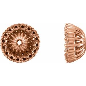 14K Rose Gold 4.6 mm ID Earring Jacket Mounting