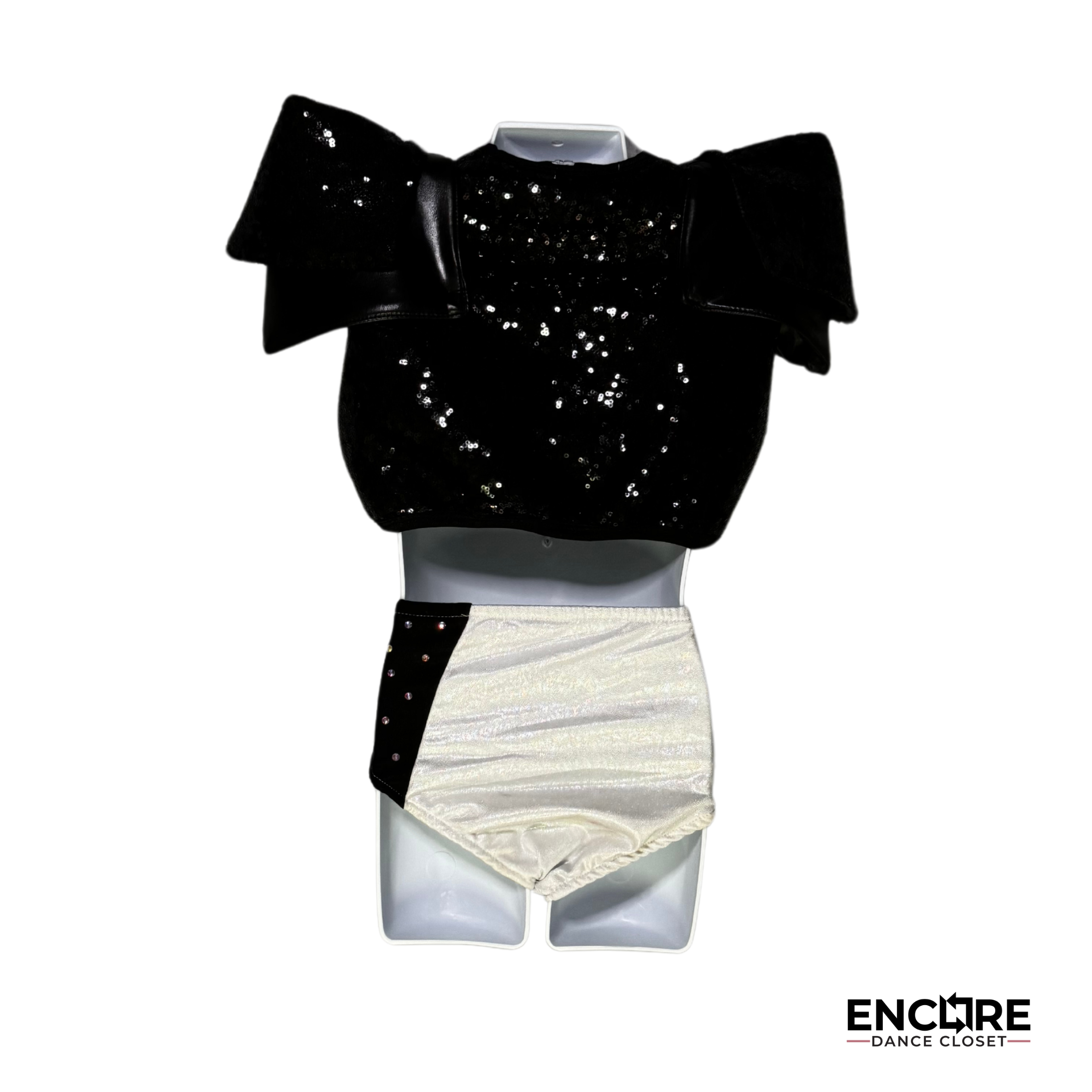 Bold Black & White Rhinestone Set