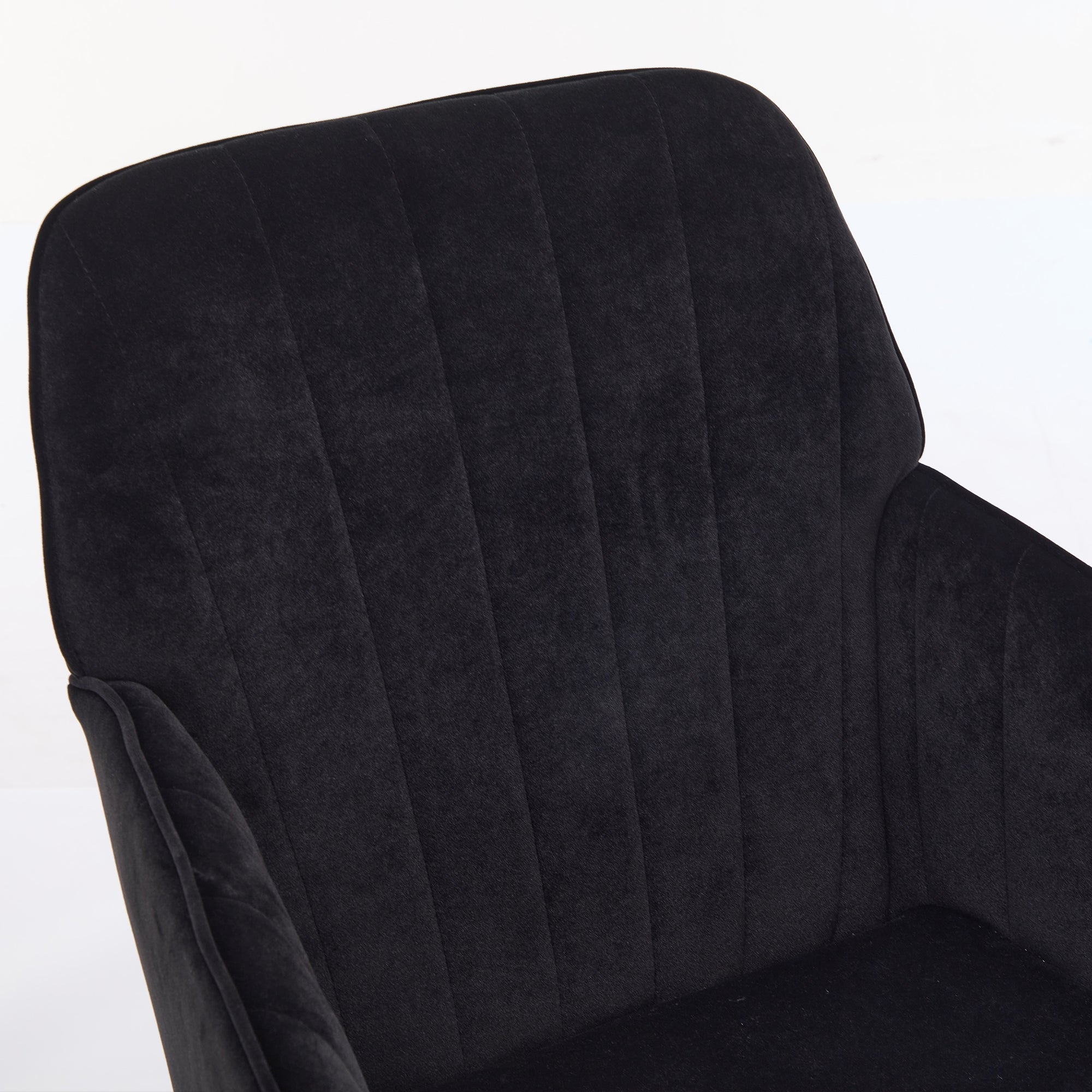 TY Adjustable Office Chair, Ergonomic Swivel Chair, Black Velvet, Comfortable for Long Sitting