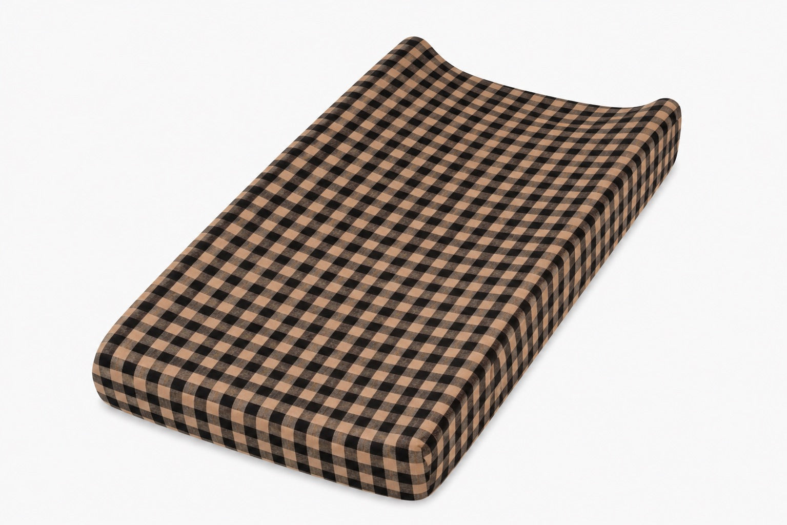 Brown Black Gingaham Changing Pad Cover