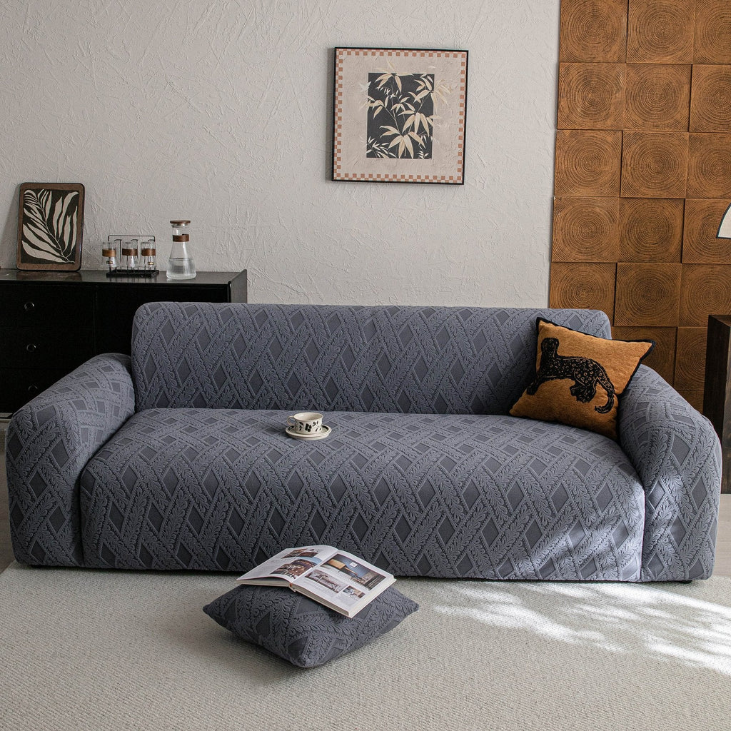 High Stretch 3D Jacquard Sofa Slipcovers, Pet Friendly Non Slip Sofa Cover Washable