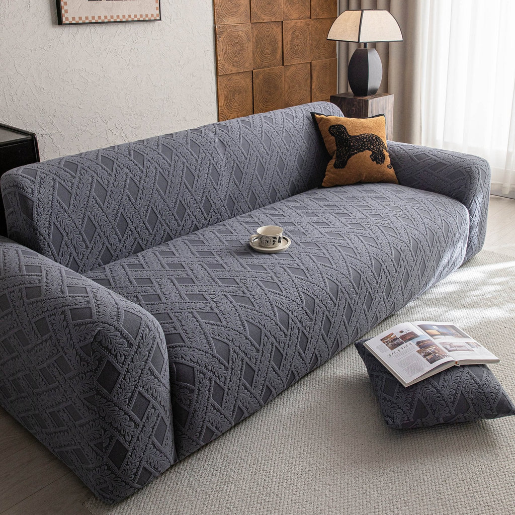 High Stretch 3D Jacquard Sofa Slipcovers, Pet Friendly Non Slip Sofa Cover Washable