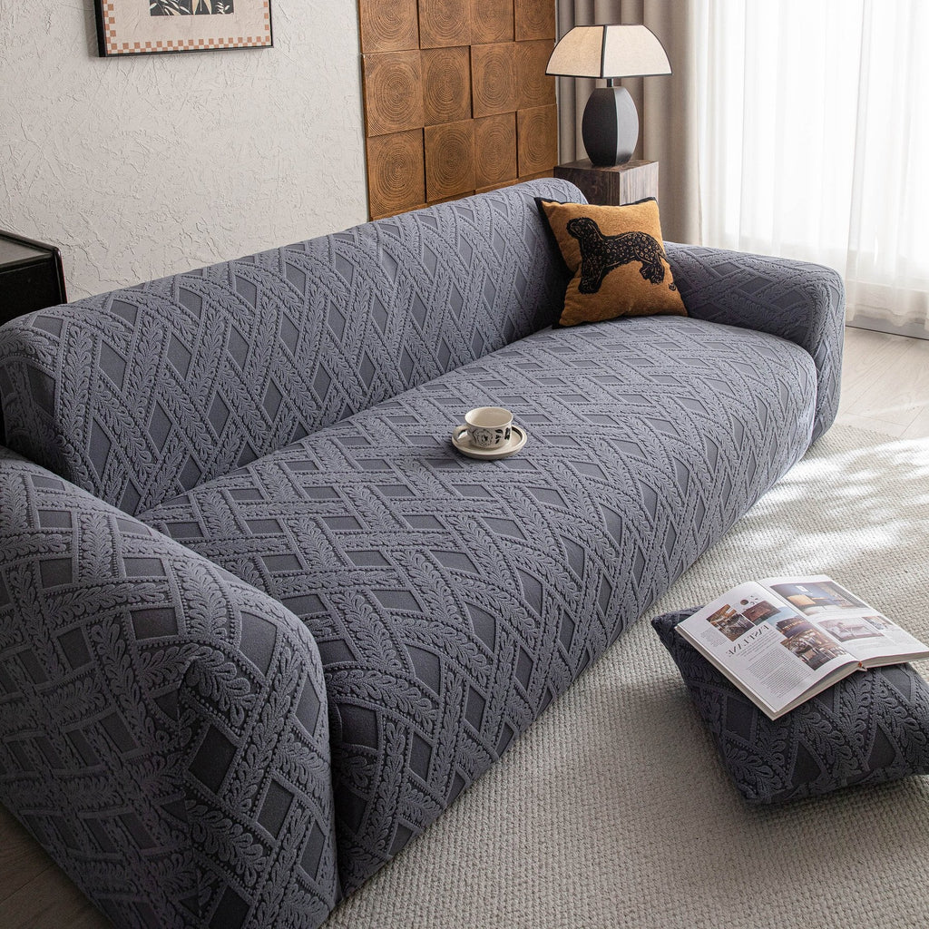 High Stretch 3D Jacquard Sofa Slipcovers, Pet Friendly Non Slip Sofa Cover Washable