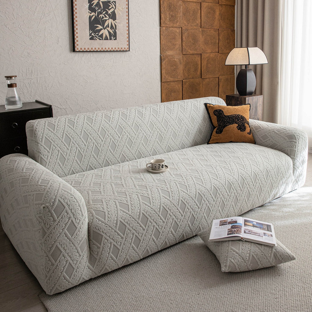 High Stretch 3D Jacquard Sofa Slipcovers, Pet Friendly Non Slip Sofa Cover Washable