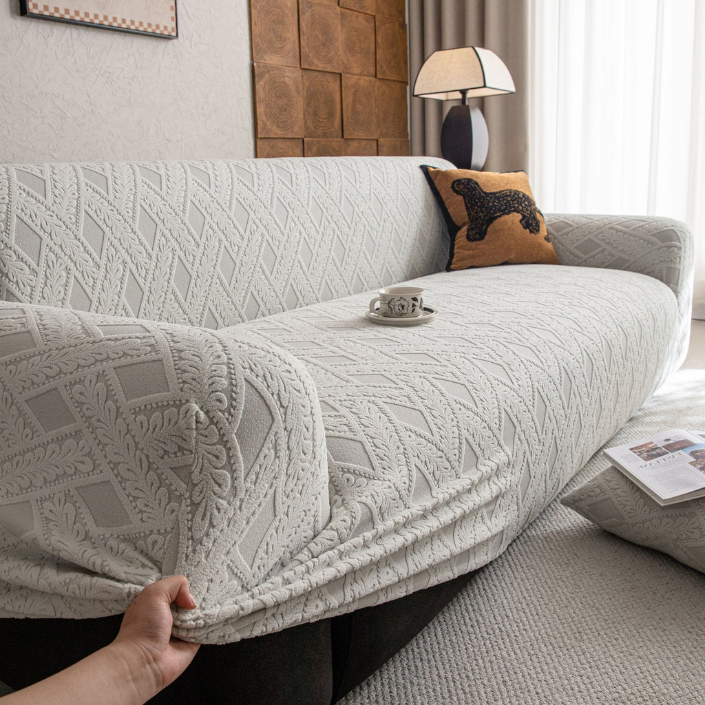 High Stretch 3D Jacquard Sofa Slipcovers, Pet Friendly Non Slip Sofa Cover Washable