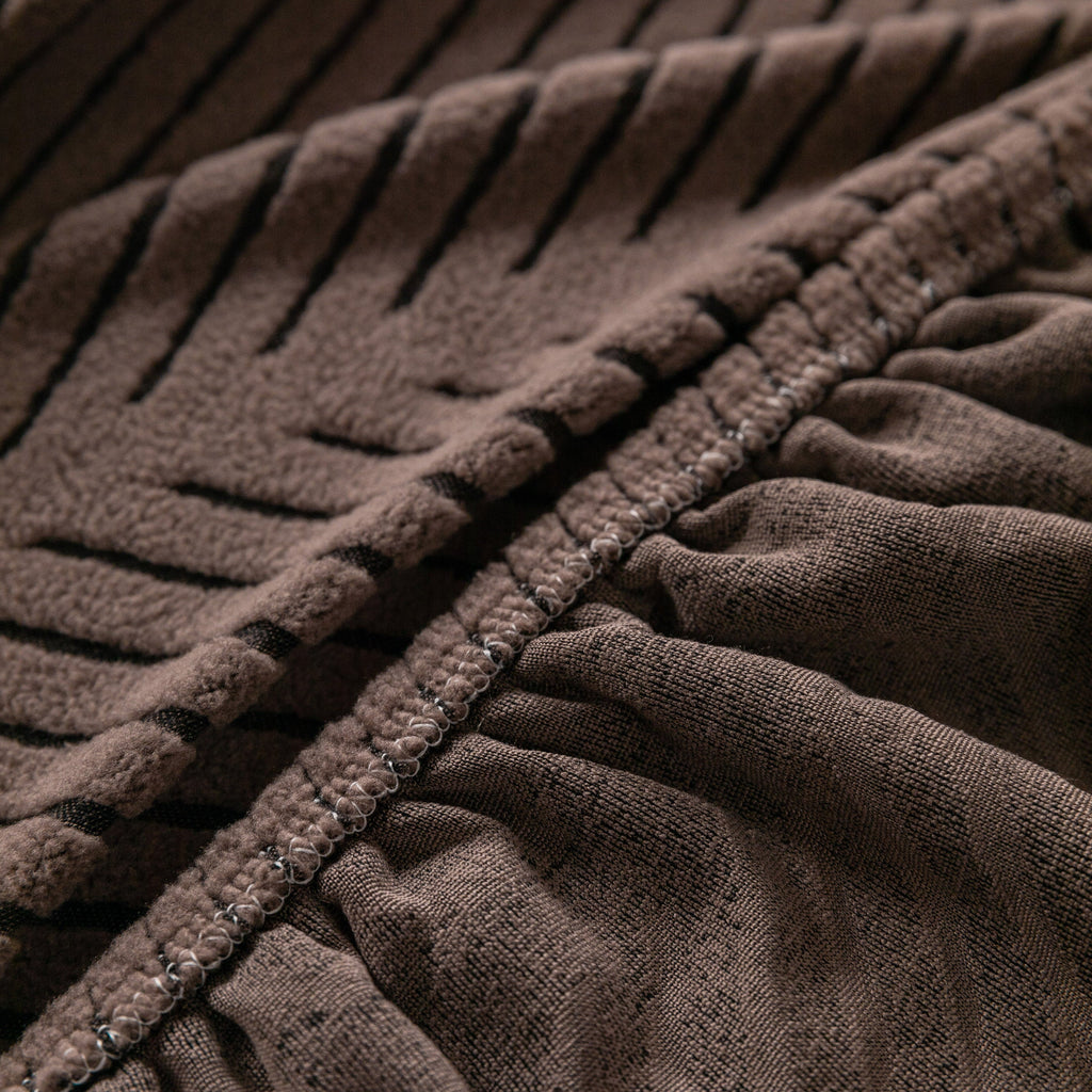 High Stretch Chevron Sofa Cover, Soft Washable Textured Jacquard Slipcover for Couch