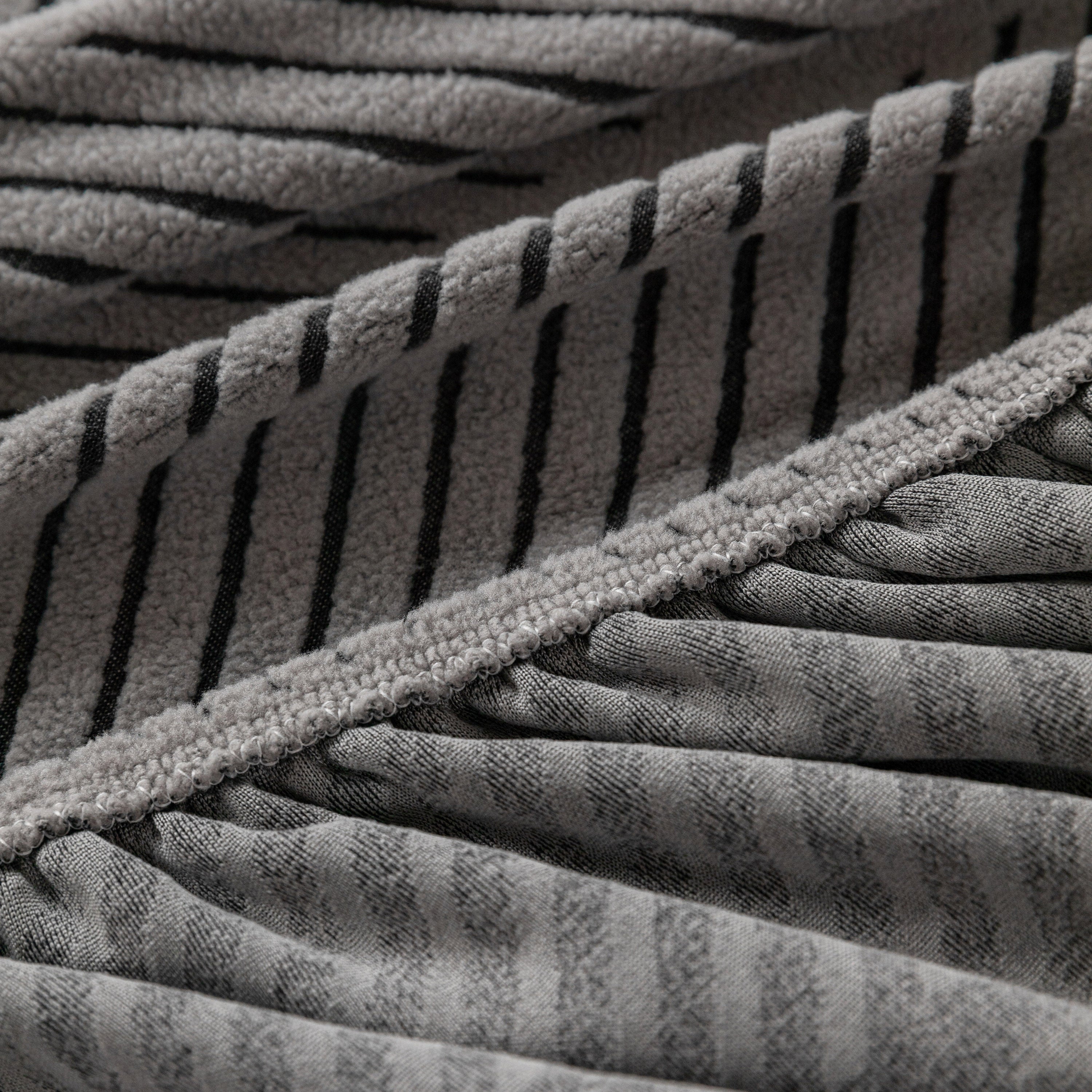 High Stretch Chevron Sofa Cover, Soft Washable Textured Jacquard Slipcover for Couch