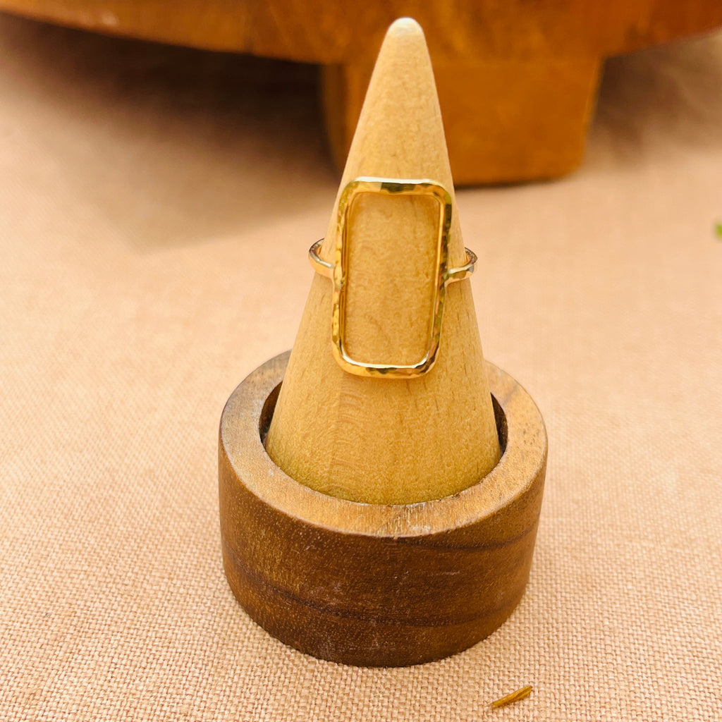 14K Gold filled OPEN RECTANGLE RING