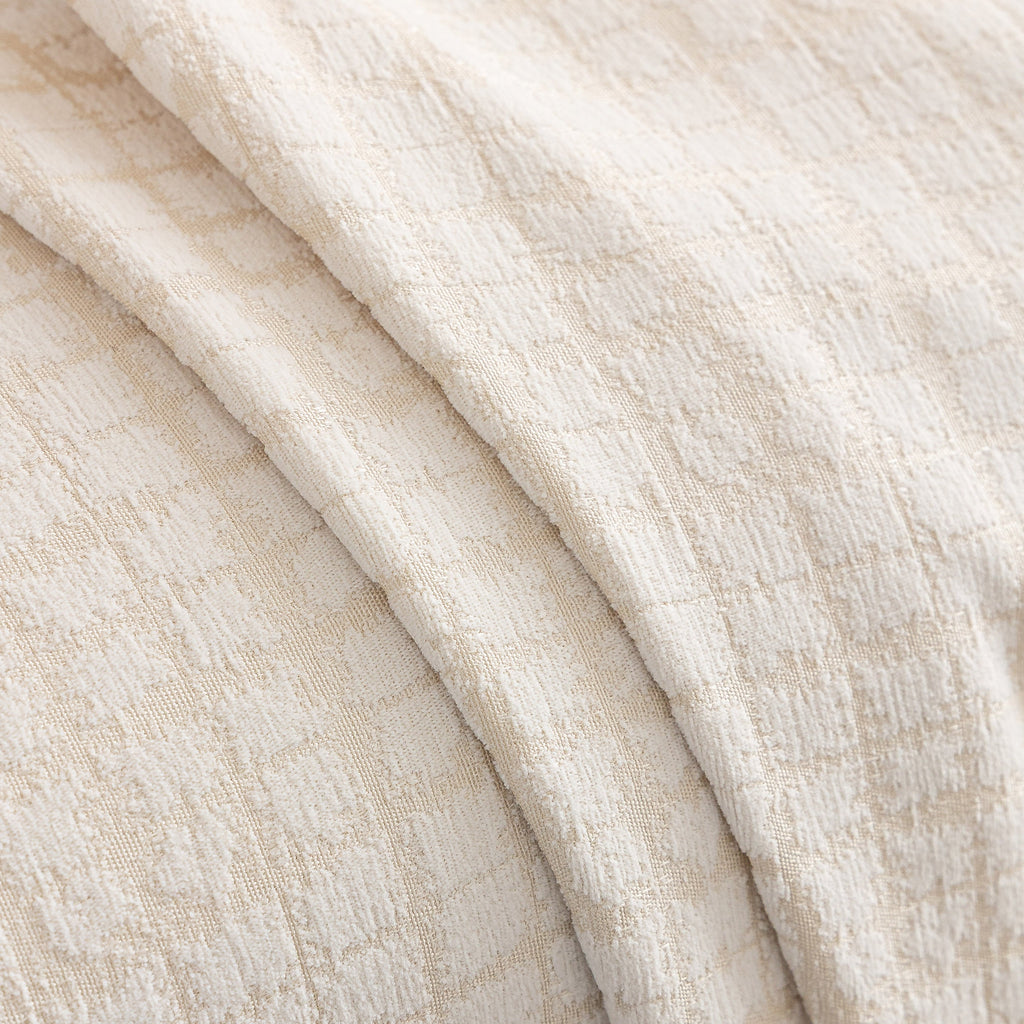 Jacquard Textured Couch Cover Throw, Soft Thick Decorative Slipcover for Couch