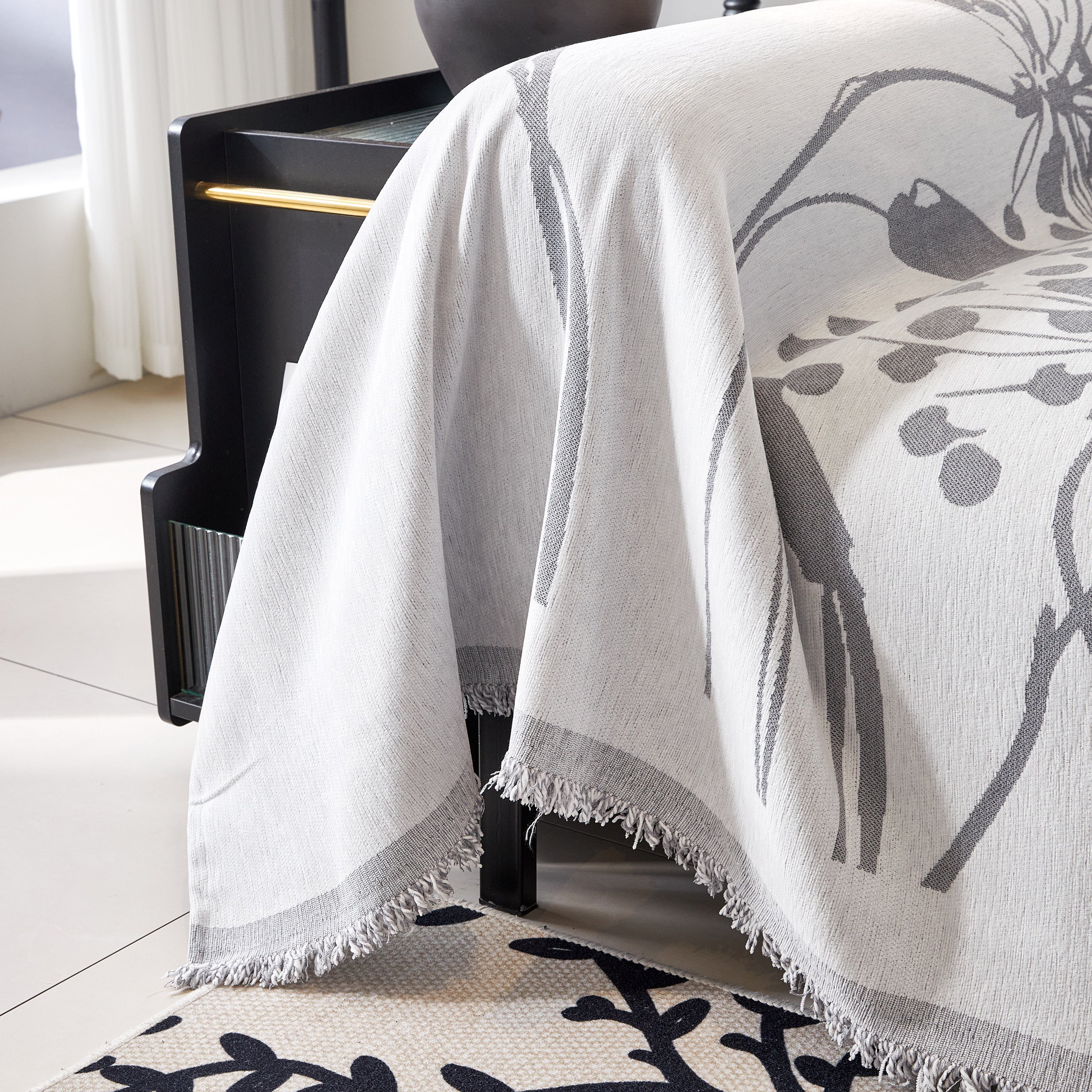 Dandelion Blanket Throw for Sofas Chenille Furniture Couch Cover, Couch Cushion Cover for Kids, Pets