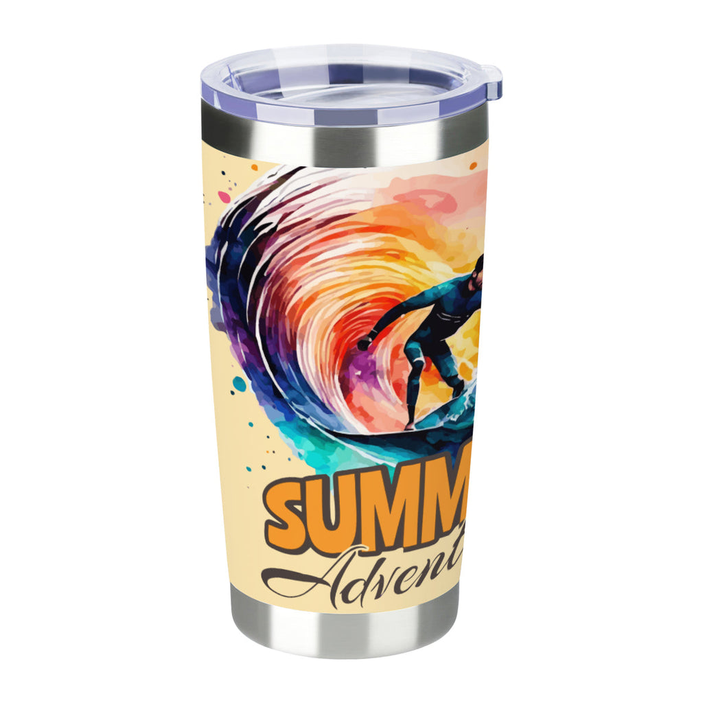 Summer Adventures 20 oz Stainless Steel Double Insulated Tumbler with Lid