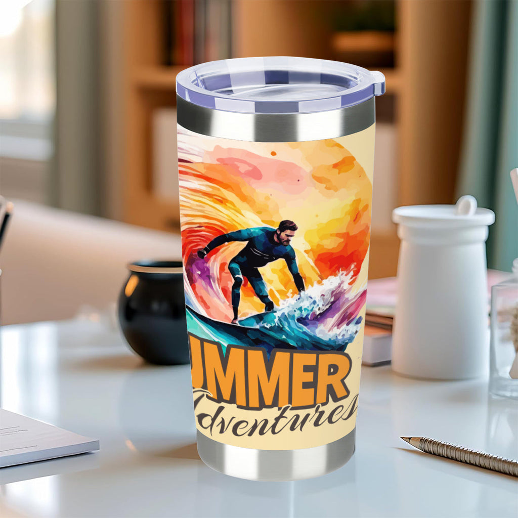 Summer Adventures 20 oz Stainless Steel Double Insulated Tumbler with Lid