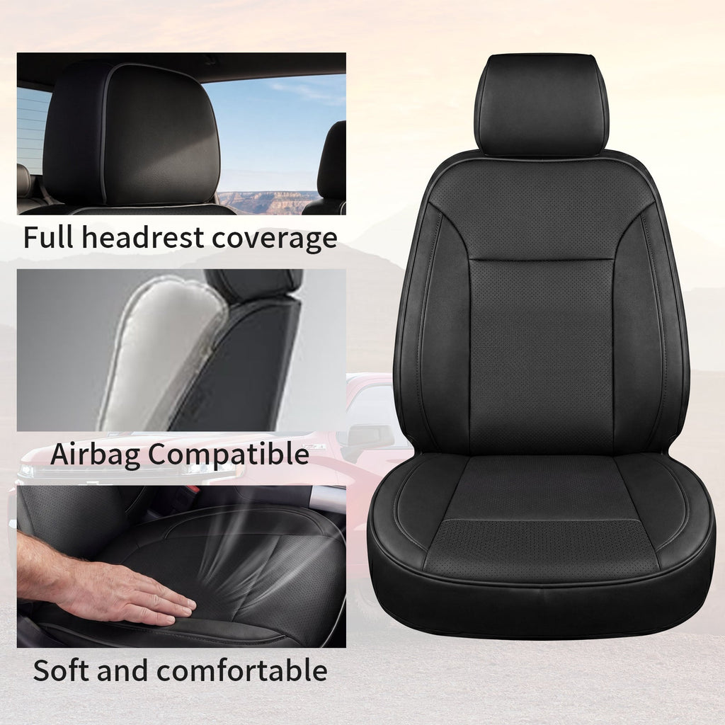 Umbrauto Custom Seat Covers for Silverado and GMC Sierra,Waterproof Nappa Leather Seatcovers for Chevy Silverado/GMC Sierra 2007-2013 & 2019-2026 1500, 2020-2026 2500HD 3500HD Crew/Double/Extended Cab