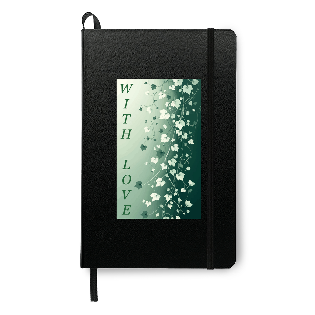 With Love Green Vines Colorful Hardcover Journal