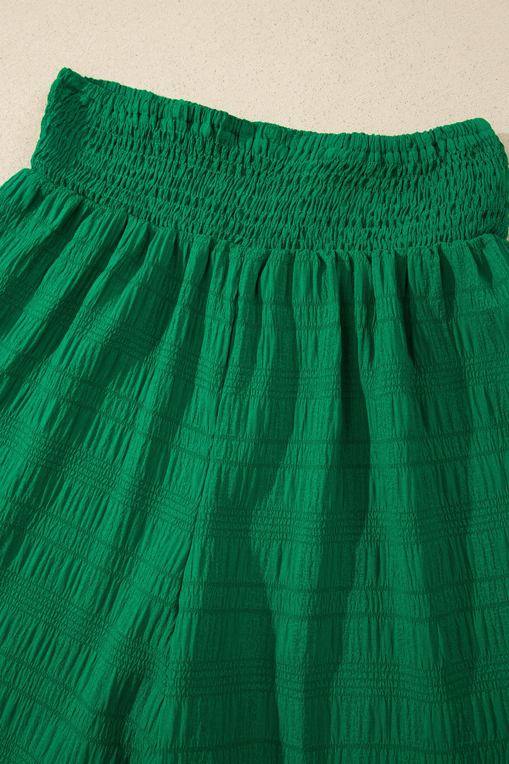 Solid Textured Square Neck Top & Shorts Set