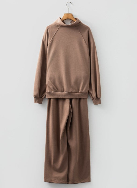 Solid V-Neck Pullover and Drawstring Sweatpants Se