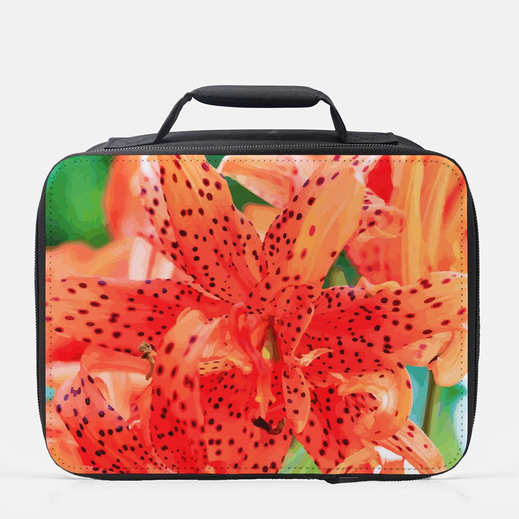 Orange Tiger Lily Insulated Lunch Box