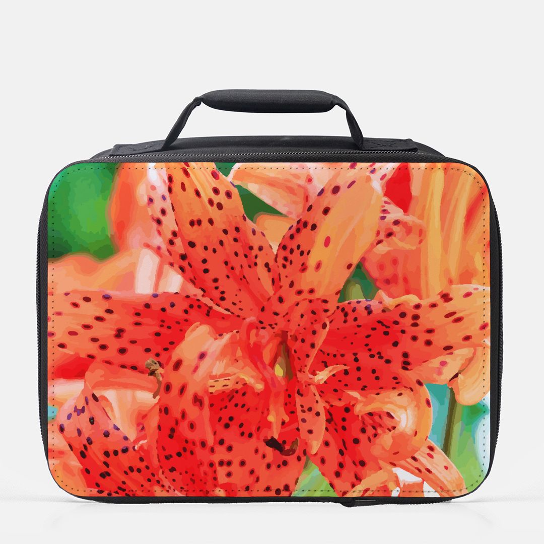 Orange Tiger Lily Insulated Lunch Box