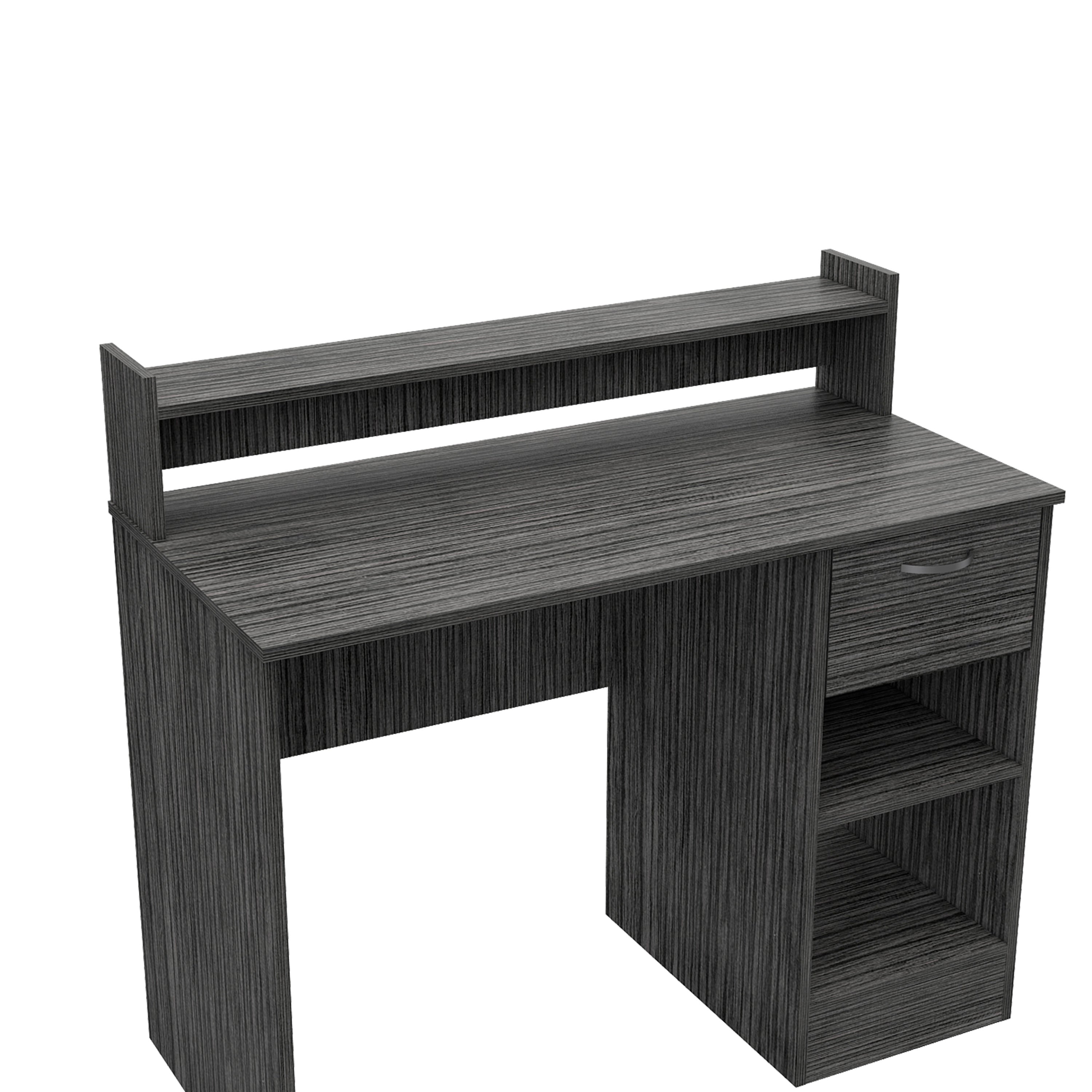 Charlotte Computer Desk with 2 Storage Shelves and Drawer