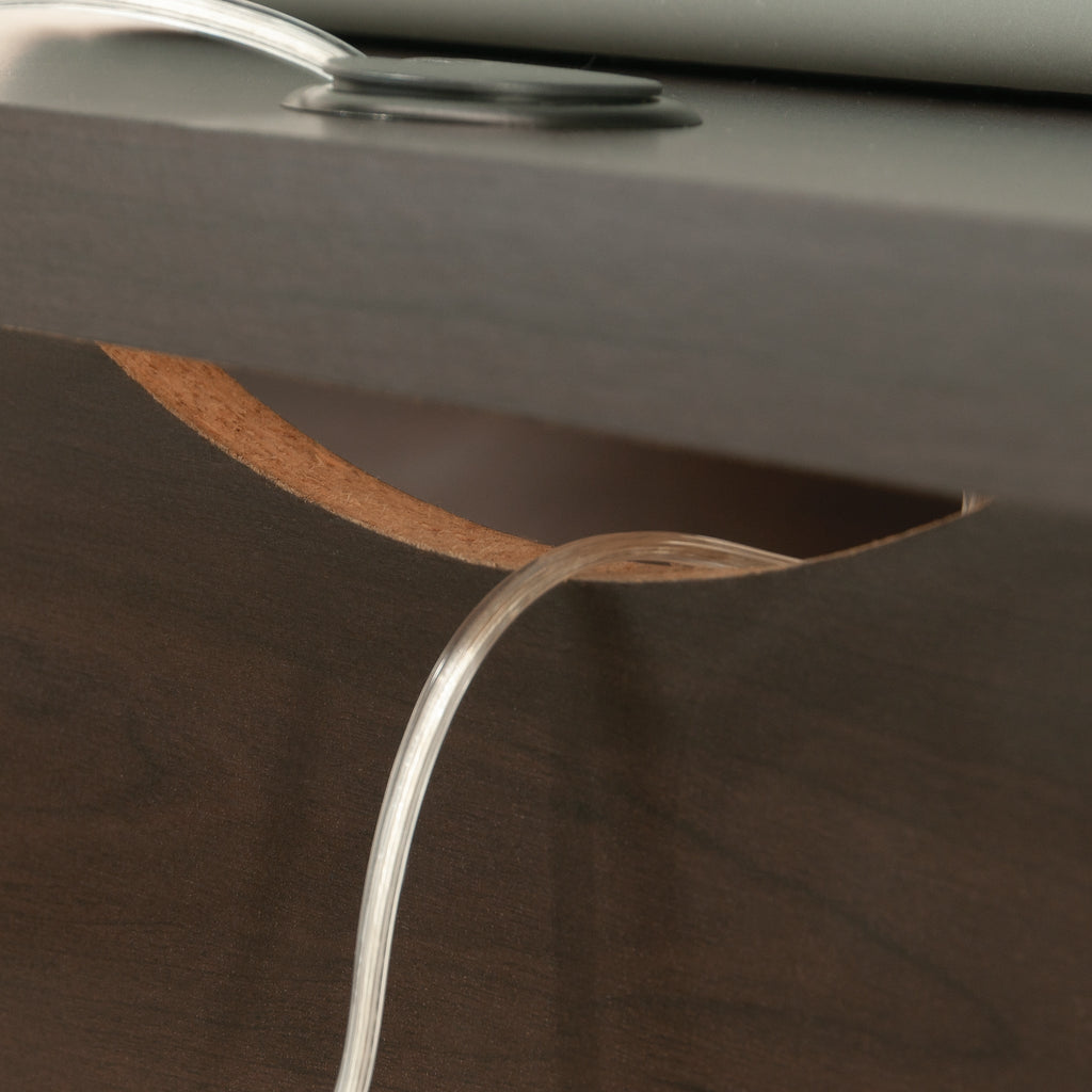 L-Shaped Desk, Brown finish