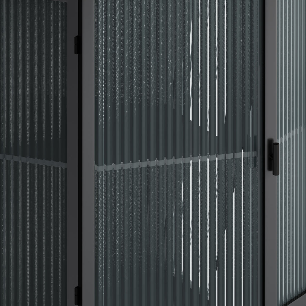 22.25' Floor Coner Cabinet with Tempered Glass Door & Storage Shelves for Bathroom, Living Room, Bedroom (Black)