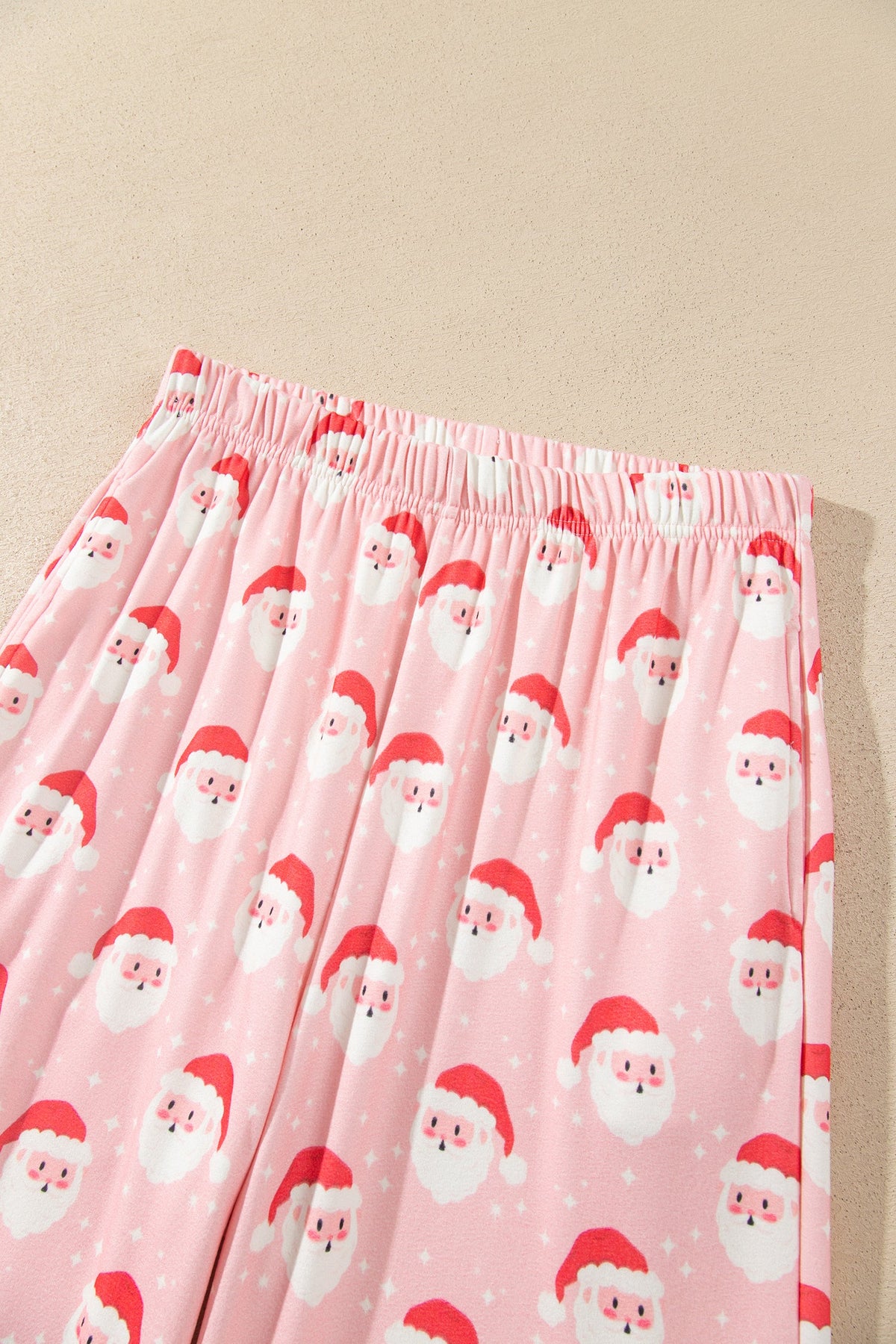Christmas Santa Frilled Buttoned Top & Pants Set