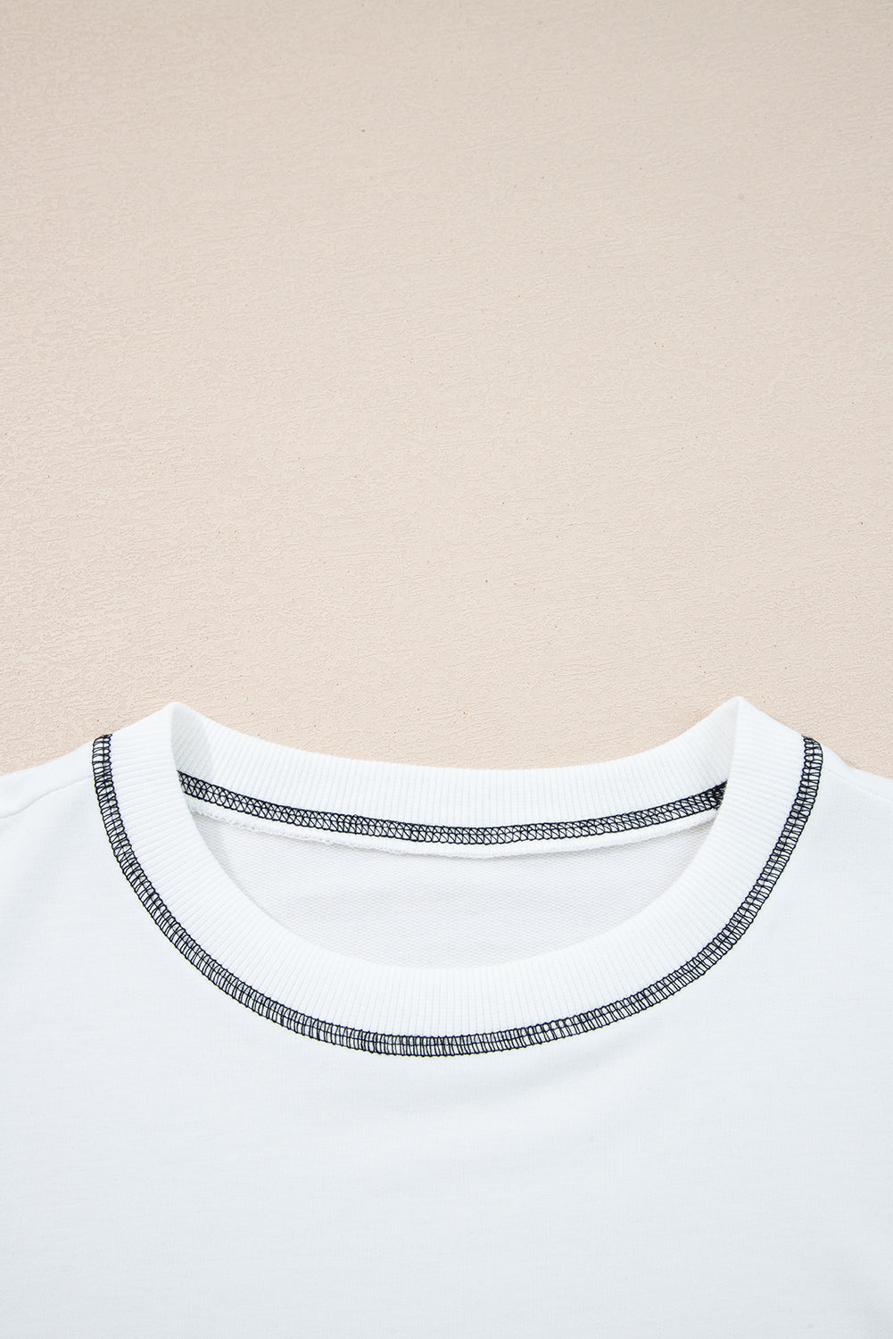 Stripe Colorblock Contrast Stitch Oversized Sweatshirt