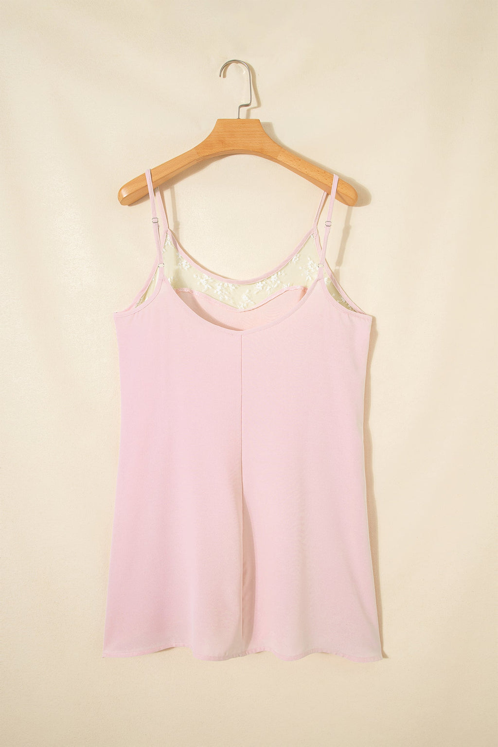 Sheer Lace Patchwork Camisole Nightgown Dress